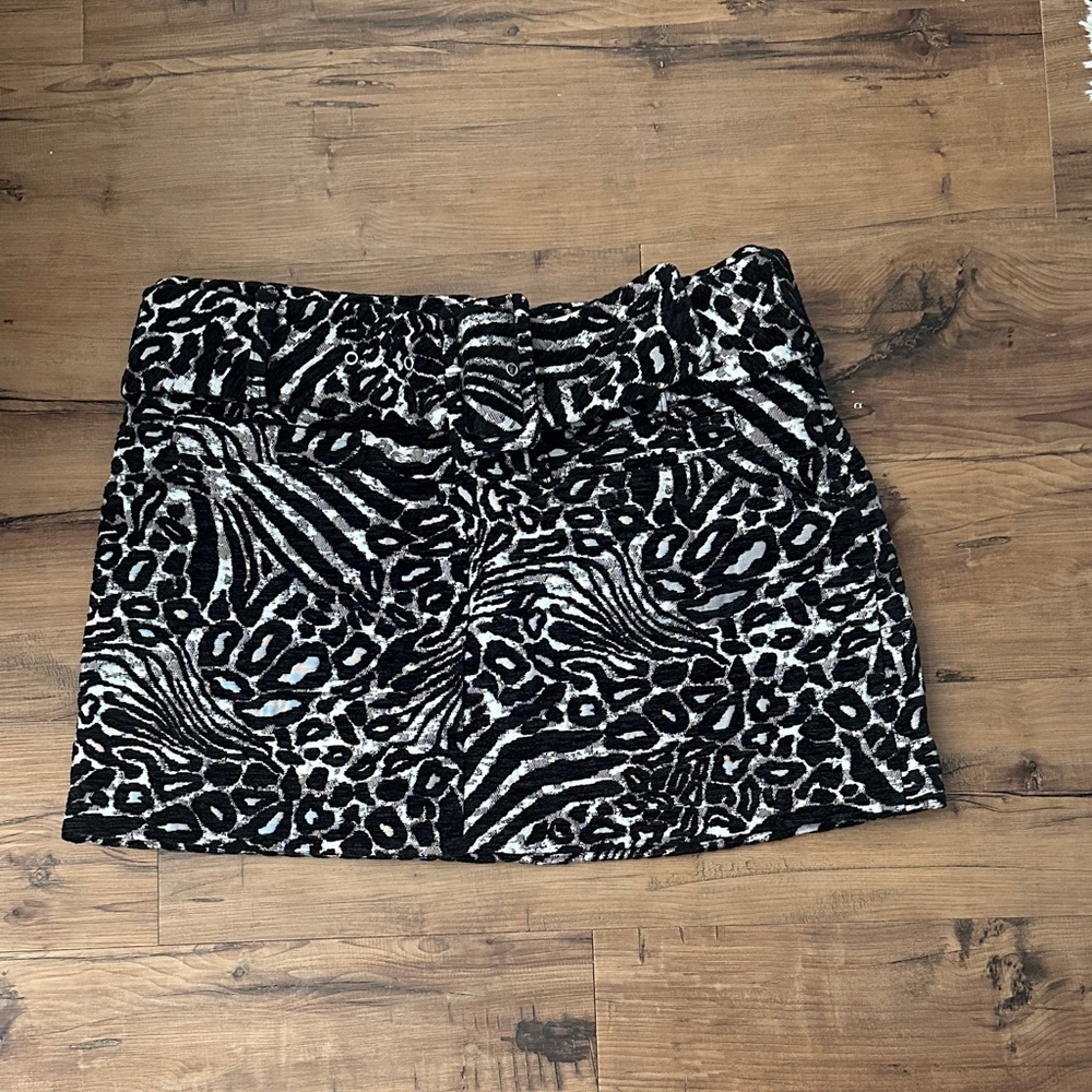 Maeve animal Print Mini Skirt